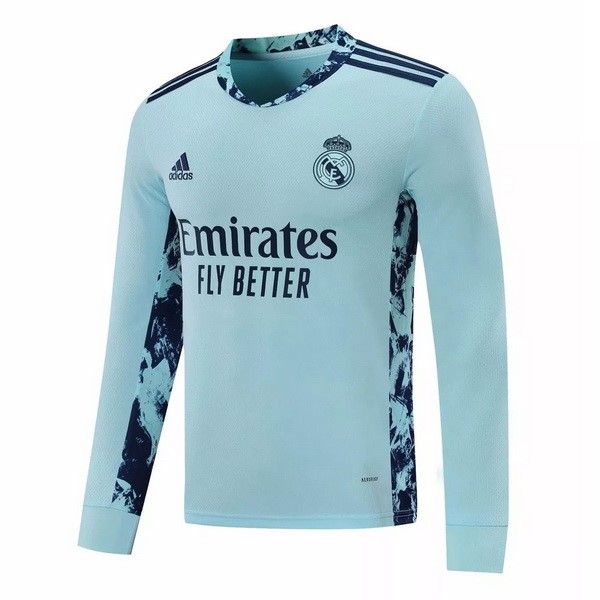 Thailande Maillot Football Real Madrid Domicile ML 2020-21 Bleu